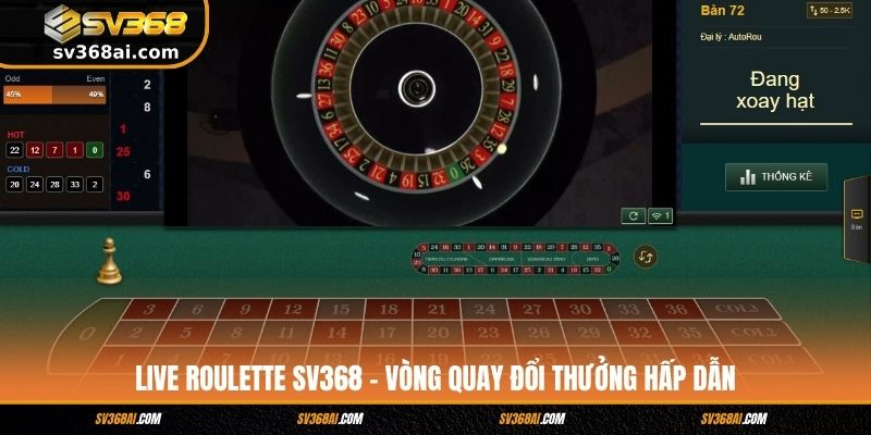 Live Roulette SV368 - Vòng Quay Đổi Thưởng Hấp Dẫn