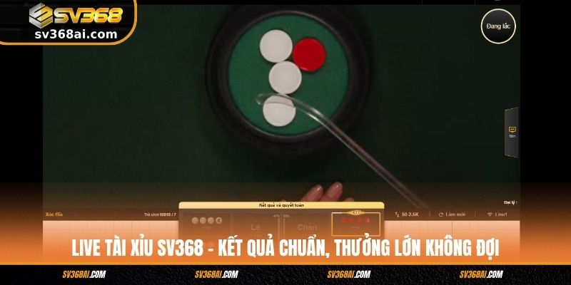 Live Tài Xỉu SV368 - Kết Quả Chuẩn, Thưởng Lớn Không Đợi